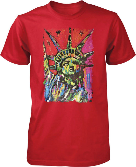 Statue of Liberty T-Shirt – Men's Graphic Tee With Liberty Painting Design