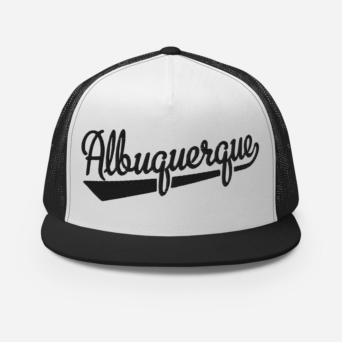 Albuquerque Snapback Trucker Hat - Five Panel Flat Bill Cap With Custom Embroidery