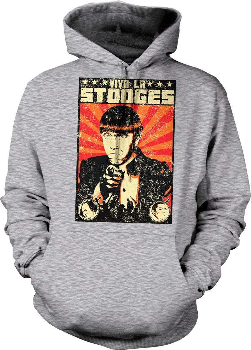 Three Stooges Sweatshirt - Classic Slapstick Comedy Hooded Pullover with Pouch Pocket