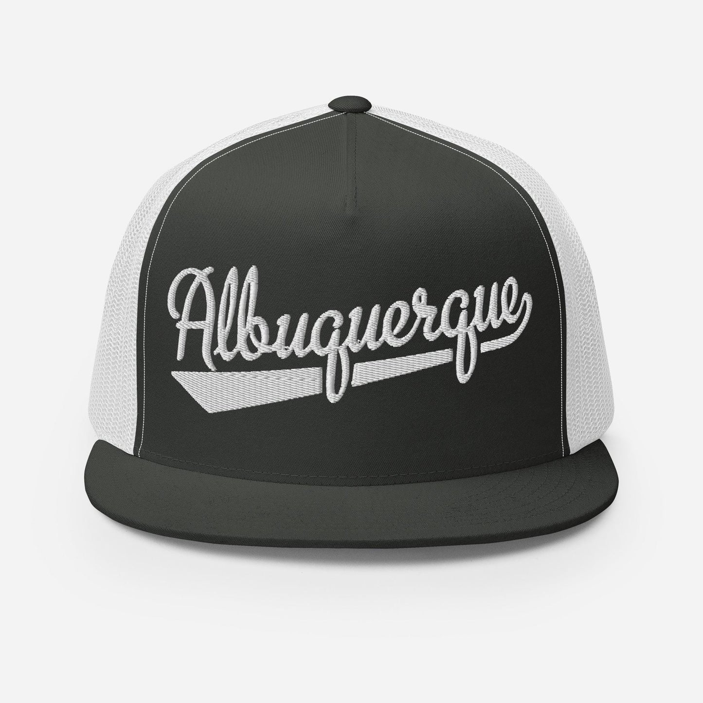 Albuquerque Snapback Trucker Hat - Five Panel Flat Bill Cap With Custom Embroidery