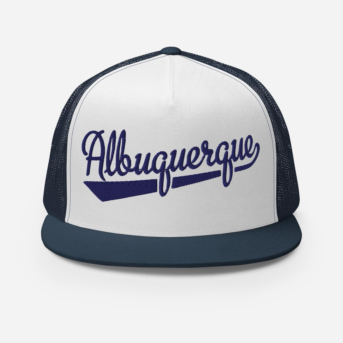 Albuquerque Snapback Trucker Hat - Five Panel Flat Bill Cap With Custom Embroidery