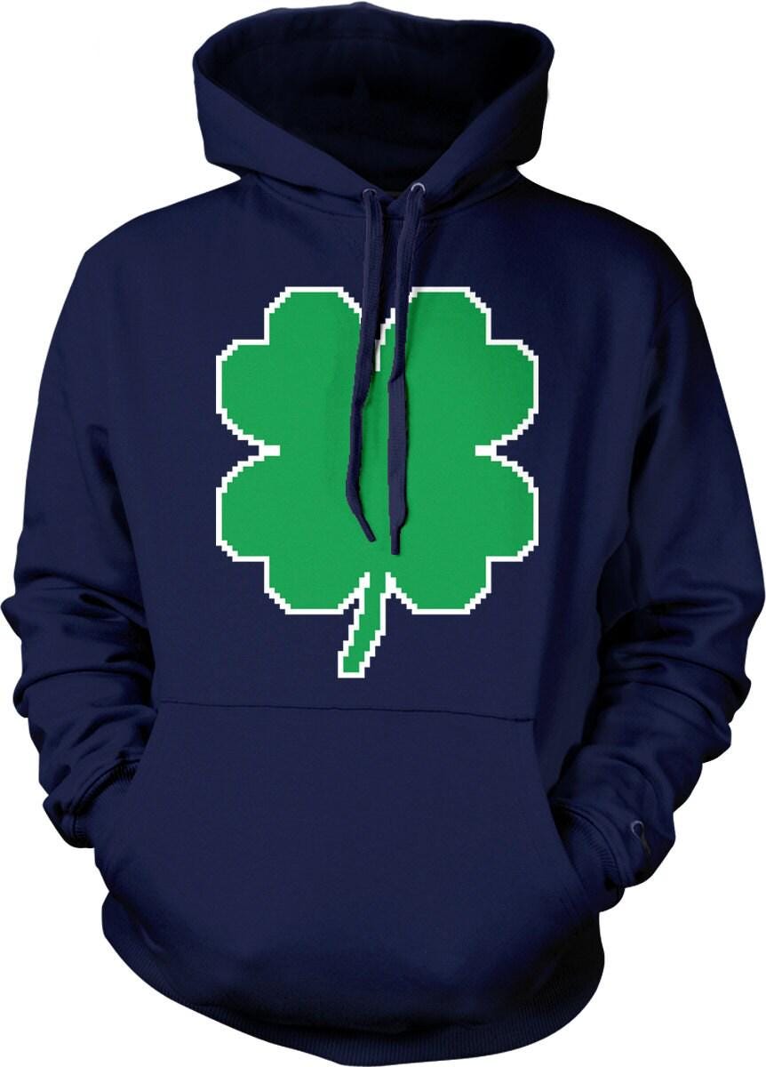 Four Leaf Clover Hoodie - Cozy St Patricks Day Hoodie With Pouch Pocket