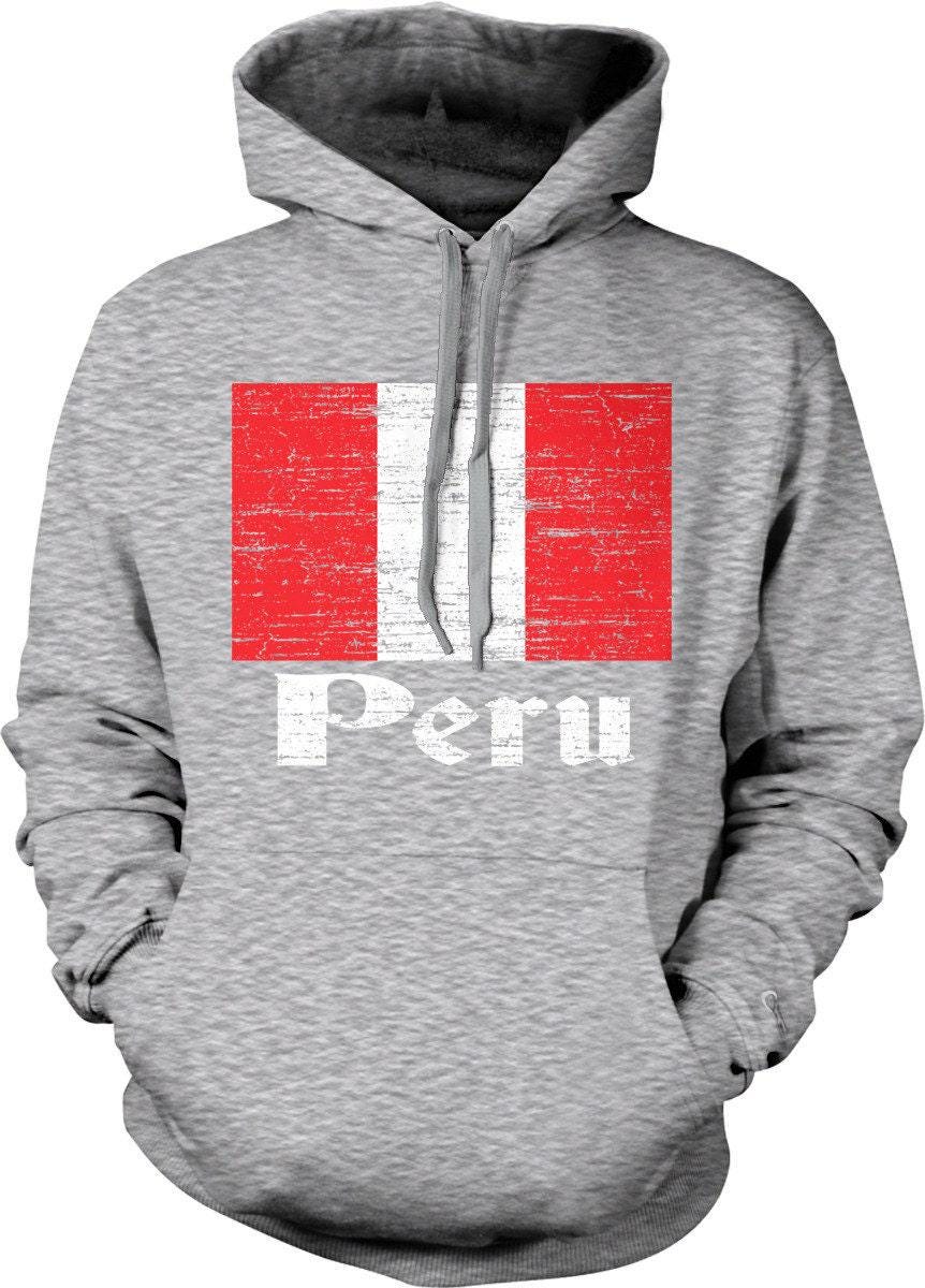 Peruvian Pride Hoodie – Peru Flag Sweatshirt With Cotton Blend Fabric