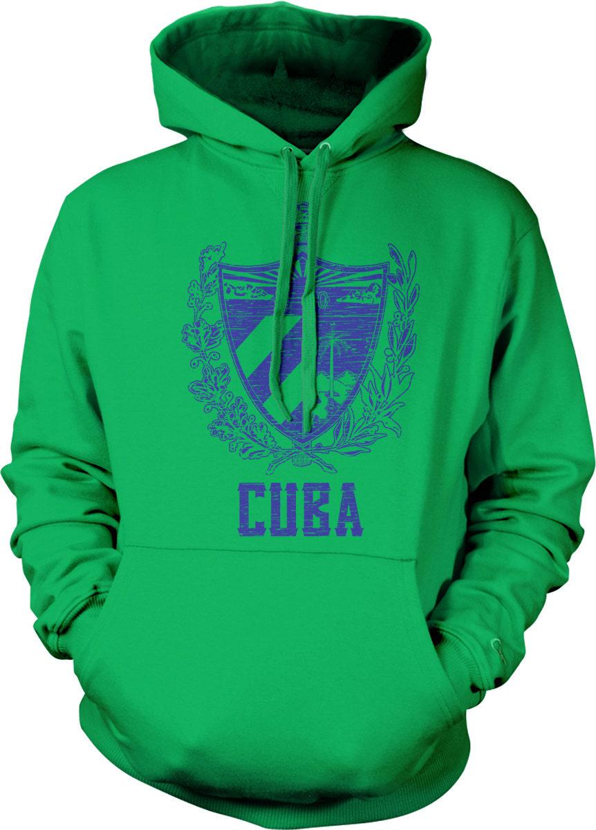 Made in USA Hoodie – Cuba Coat Arms Bold Graphic Sweatshirt with Phrygian Cap