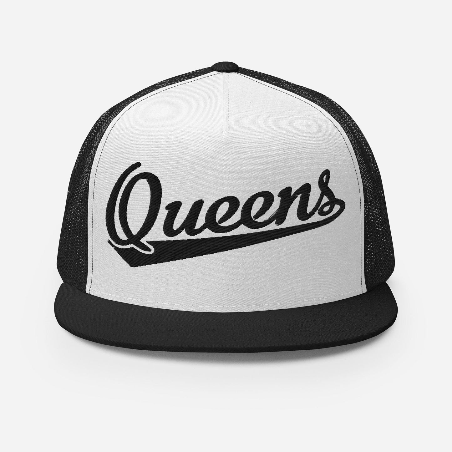 Queens Snapback Trucker Hat – Five Panel Urban Streetwear Hat With Breathable Mesh Back