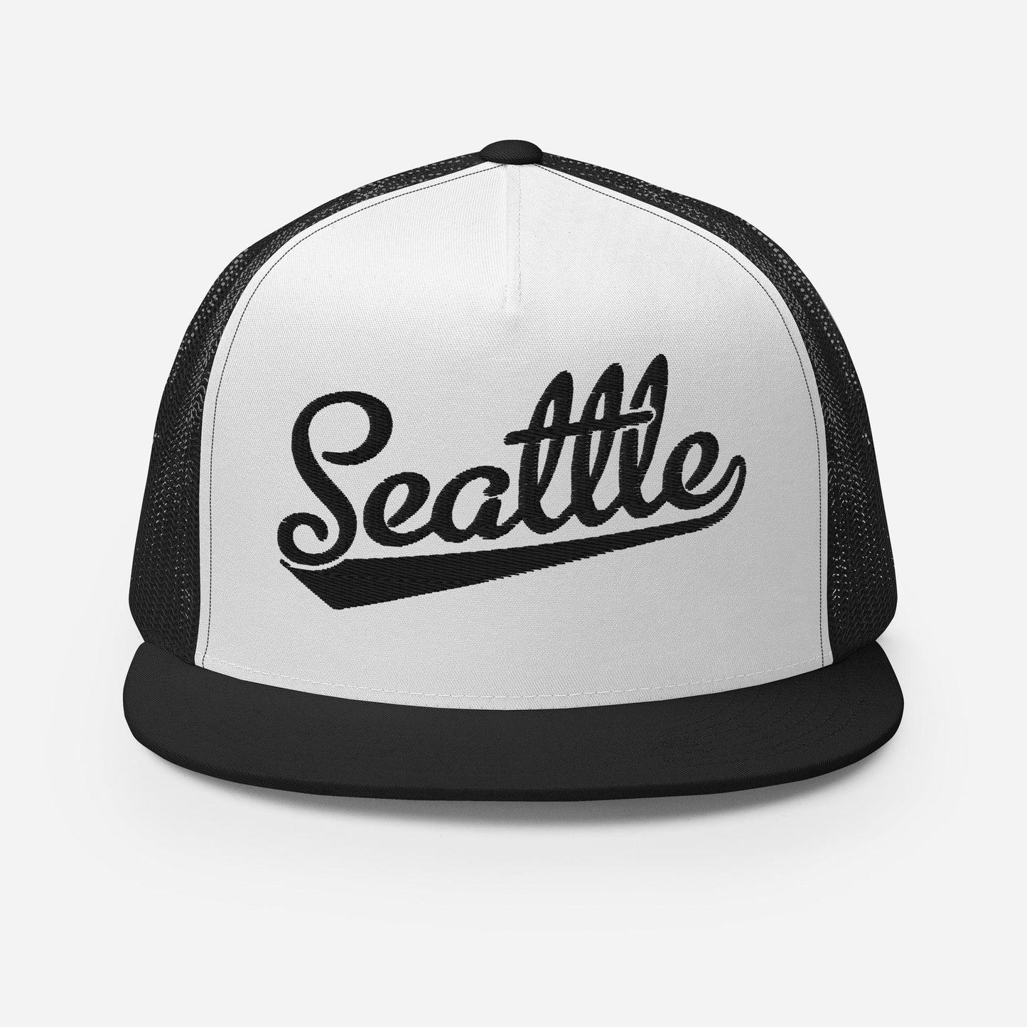 Seattle Baseball Cap - Snapback Trucker Hat With Breathable Cotton Panel