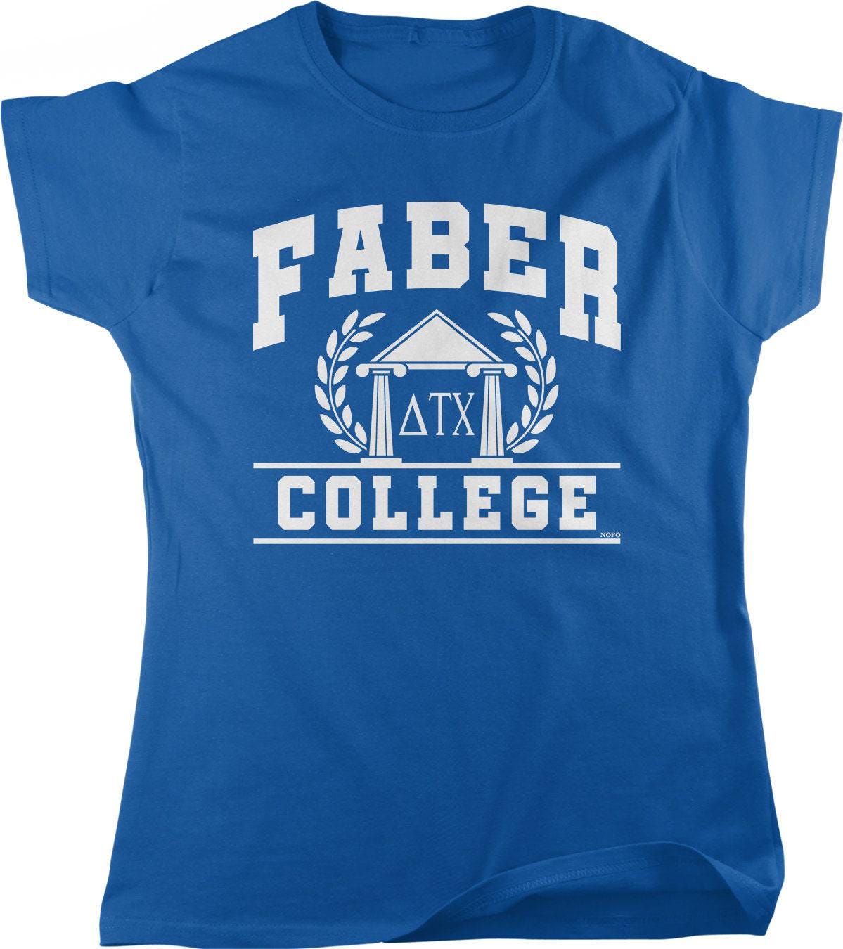 Womens College T-Shirt - Faber College Delta Tau Chi Full Cut Cotton Tee