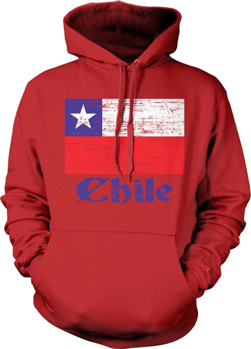 Chilean Flag Sweatshirt - Cozy Soccer Hoodie With Five Point Star Design
