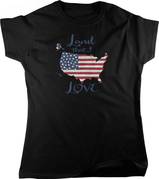 USA Pride Women's T-Shirt – Patriotic Tee with Full Cut Fit & Pre-Shrunk Cotton