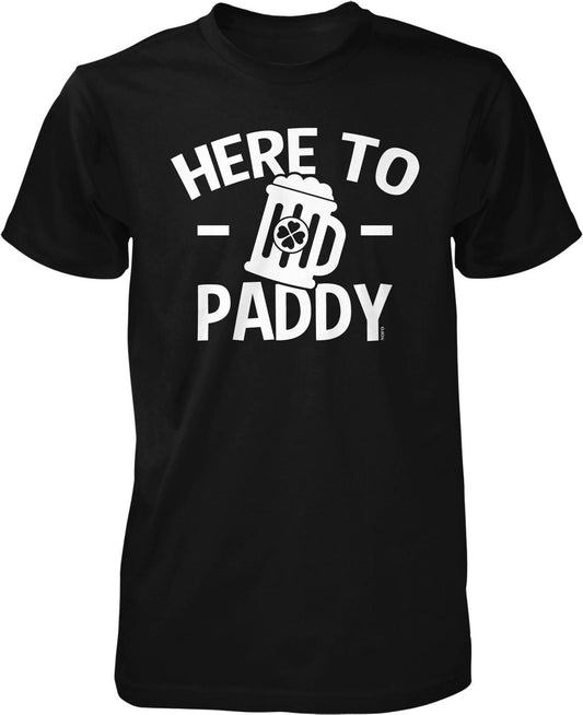 A black t-shirt with white text and a graphic design.