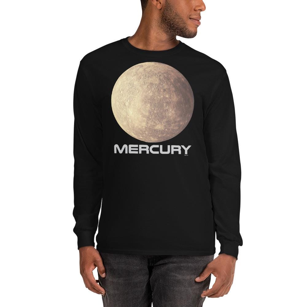 Planet Mercury Men’s Long Sleeve Shirt