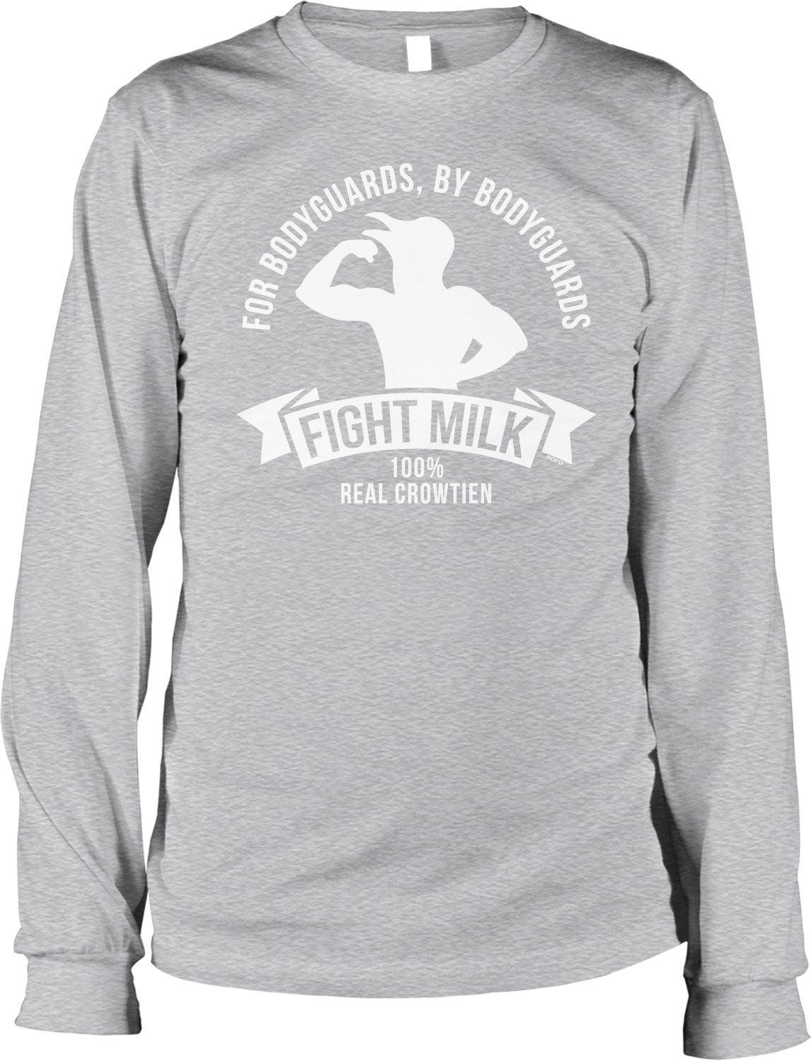 Fight Milk Shirt - Long Sleeve Cotton Casual Shirt With Durable Pre Shrunk Cotton