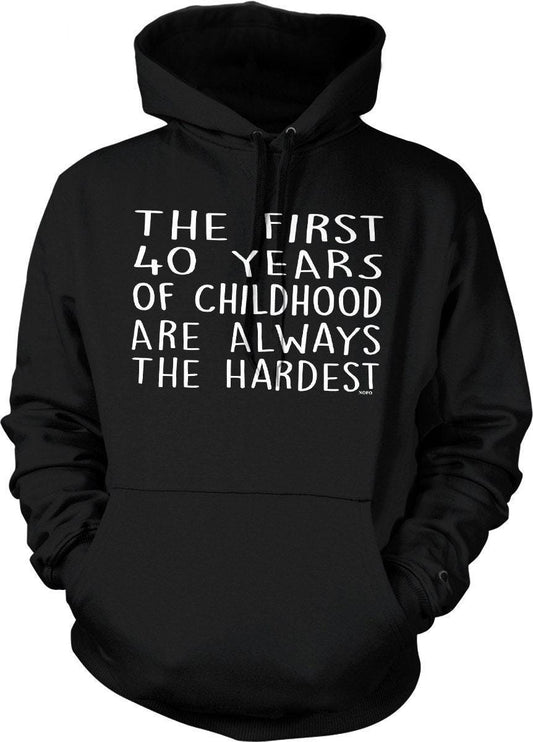 Funny 40th Birthday Hoodie - Cozy Unisex Pullover With Pouch Pocket & Double Ply Hood