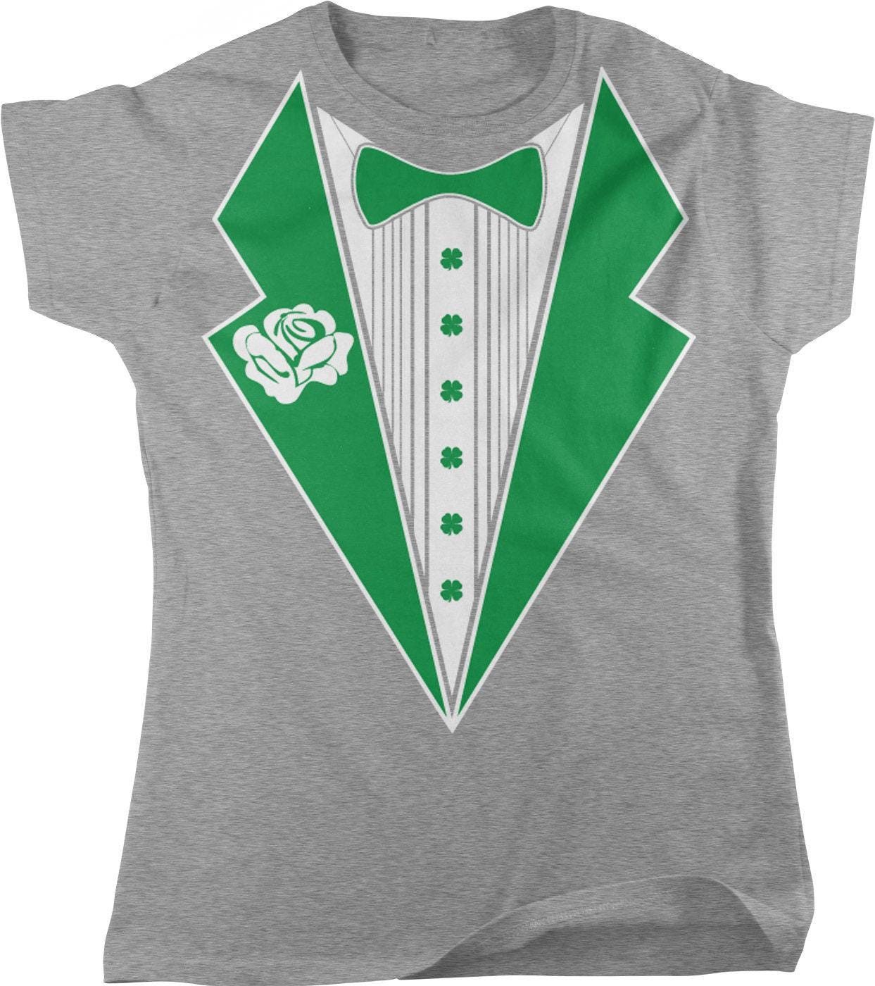 Womens Irish T Shirt - Clover Button Down | St Patricks Day Tee, Heritage Celebration Wear