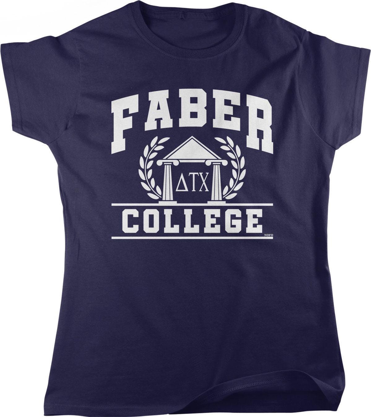 Womens College T-Shirt - Faber College Delta Tau Chi Full Cut Cotton Tee