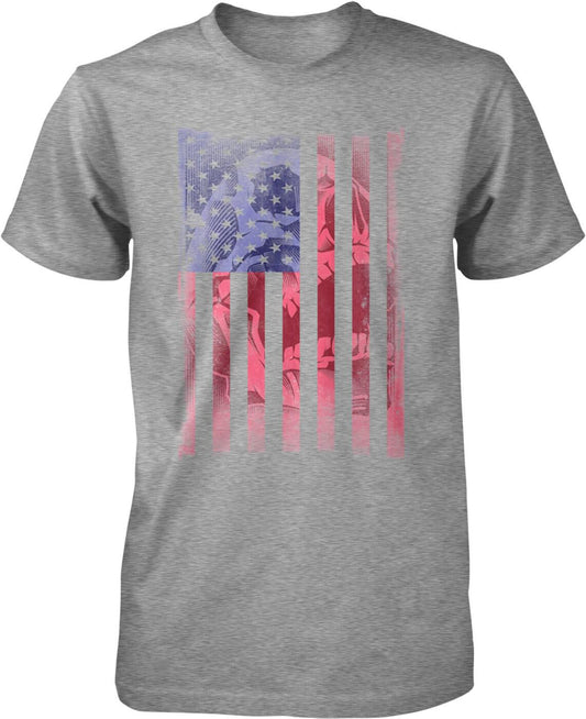 Patriotic Skull T-Shirt - Bold American Flag Shirt | Soft Cotton Tee
