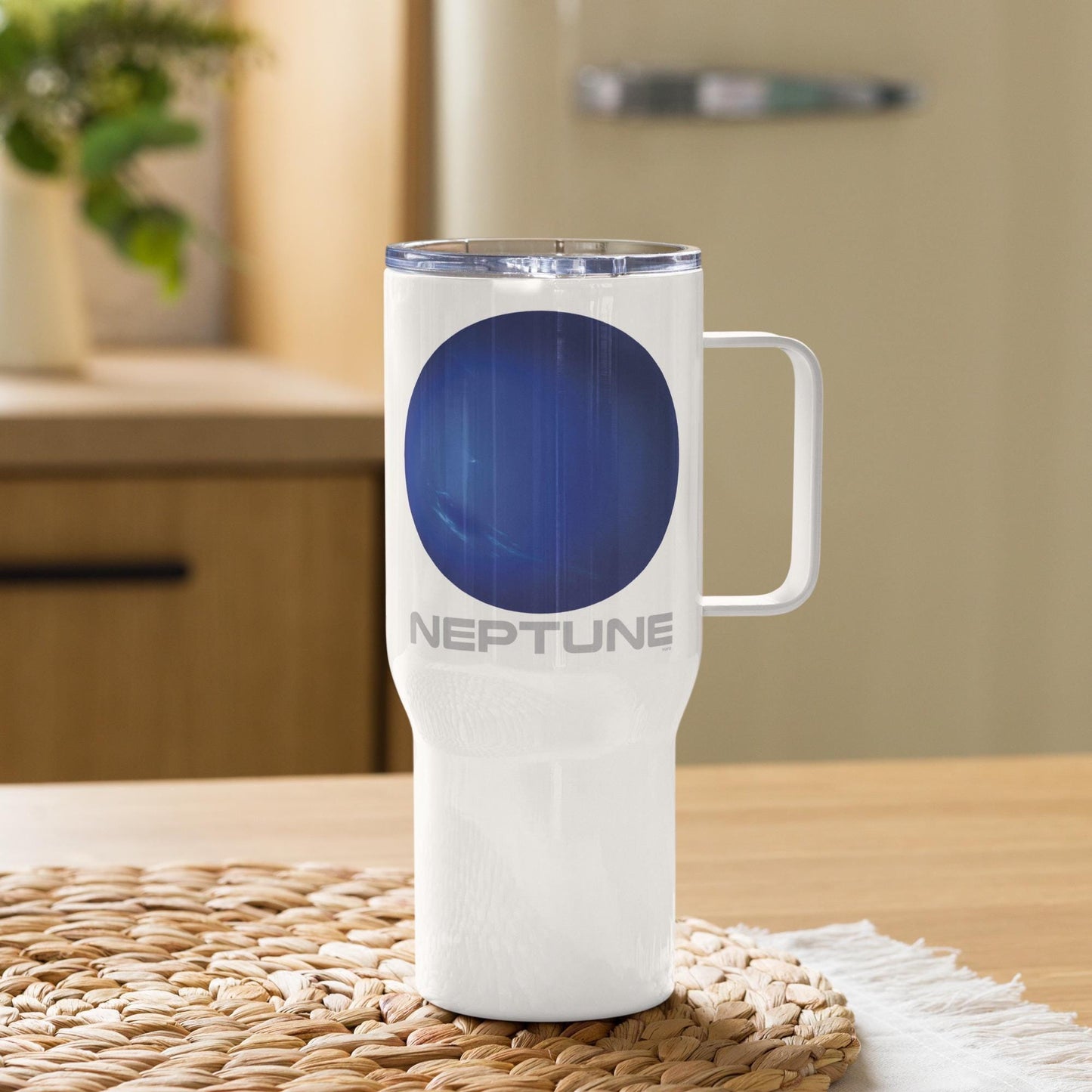 Planet Neptune Travel mug with a handle