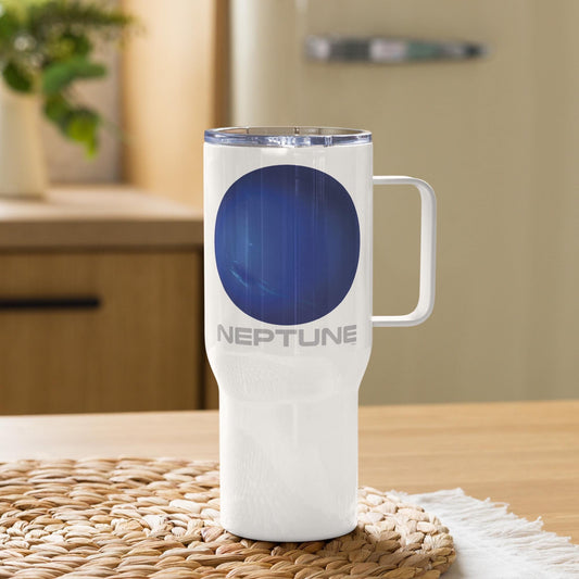 Planet Neptune Travel mug with a handle