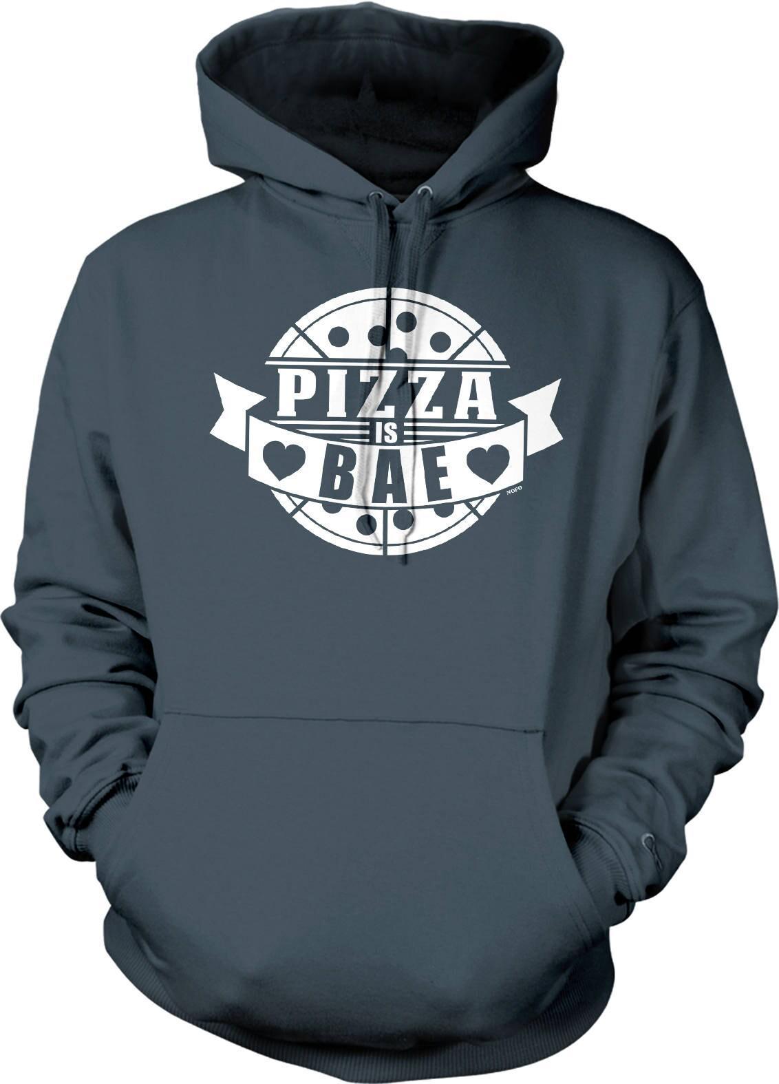 Pizza Hoodie - Funny Graphic Sweatshirt With Double Ply Hood & Matching Draw Cord
