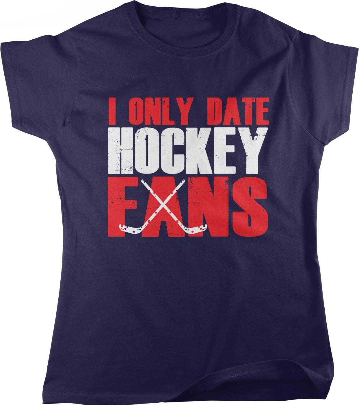 Hockey Fans T-Shirt | Funny Hockey Shirt For Women | Cotton Pre Shrunk Tee