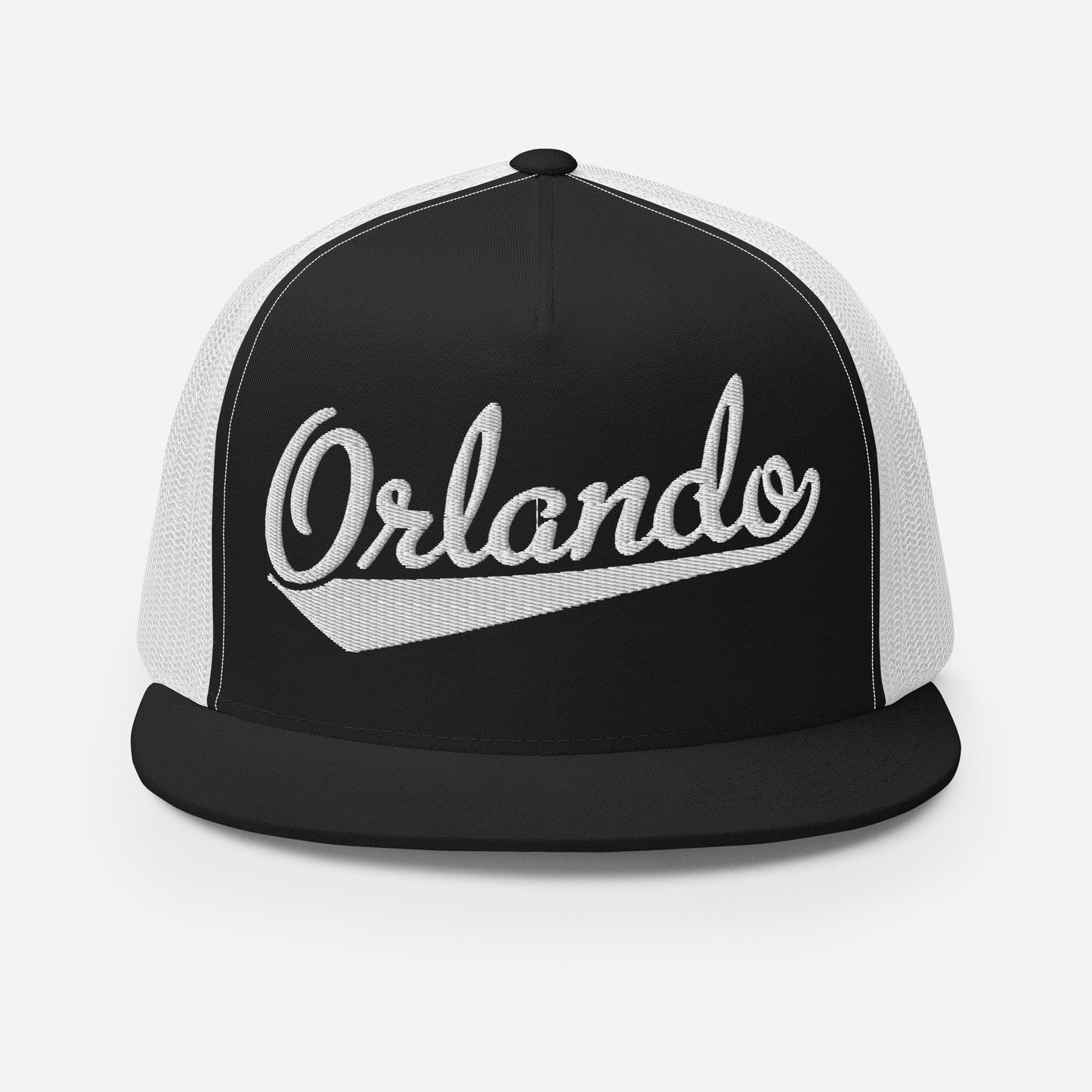 Snapback Trucker Hat - Orlando Script Baseball Cap With Custom Thread Colors