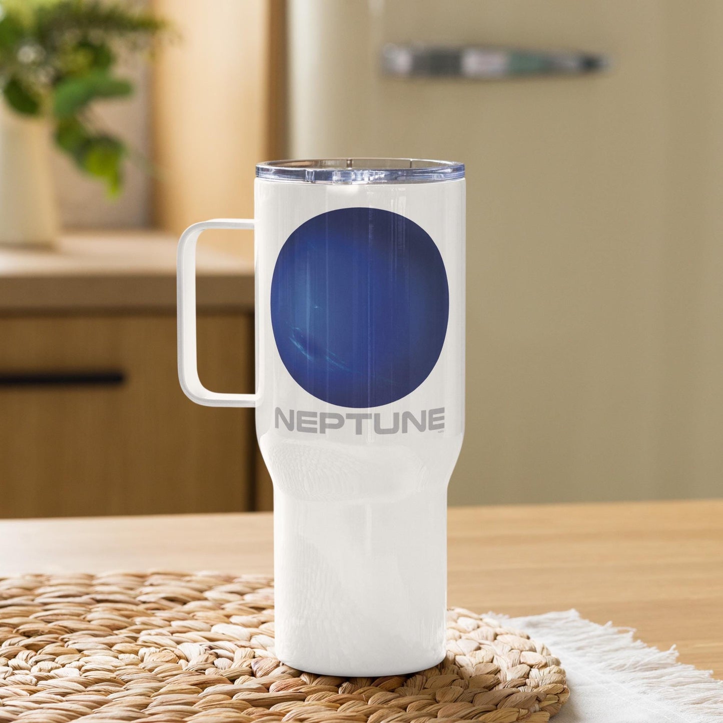 Planet Neptune Travel mug with a handle