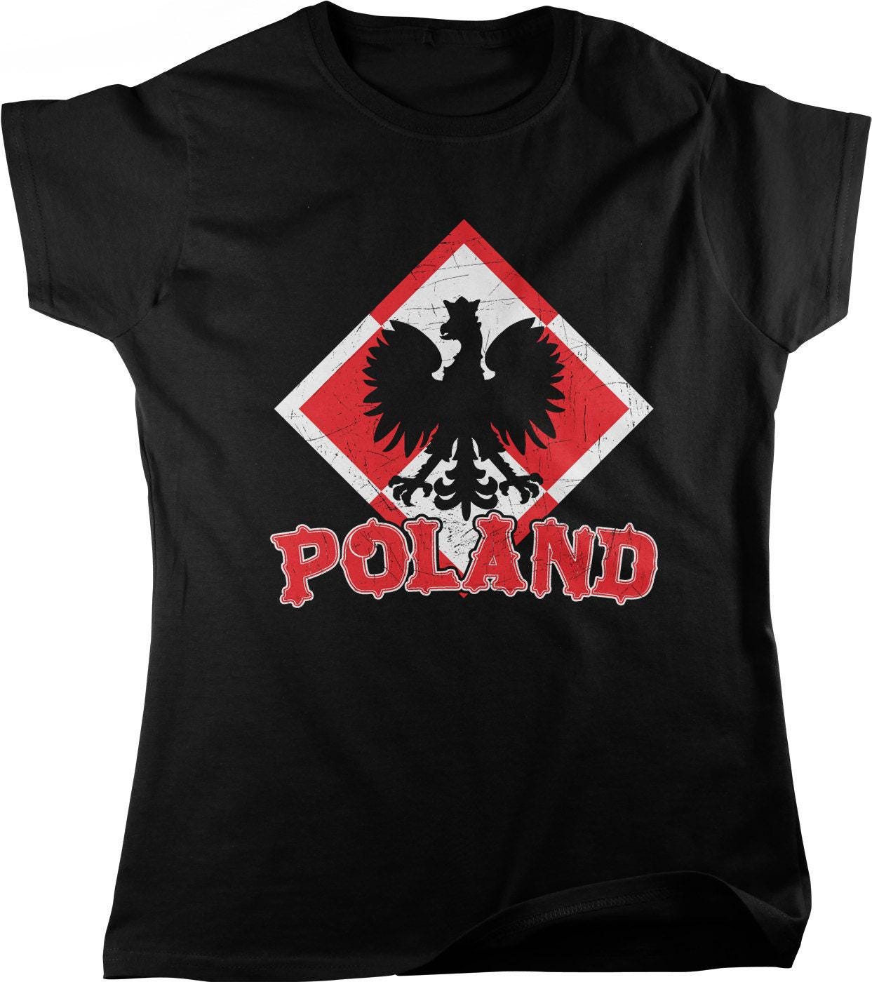 Poland White Eagle T-Shirt – Women's Cotton Tee With Full Cut Fit & Heritage Pride