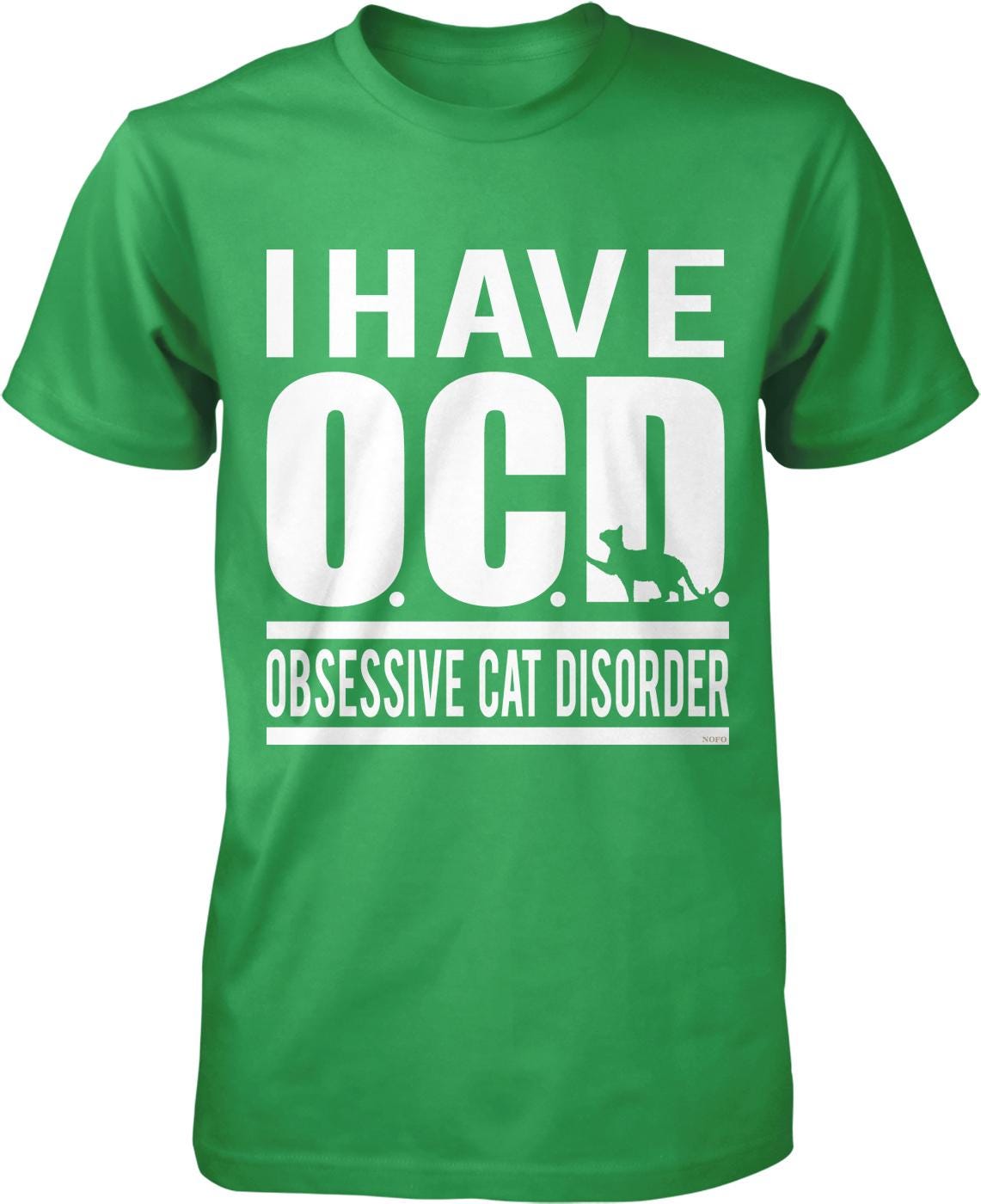 Cat Lover T-Shirt - Men's Obsessive Cat Disorder Shirt | 100% Cotton Tee