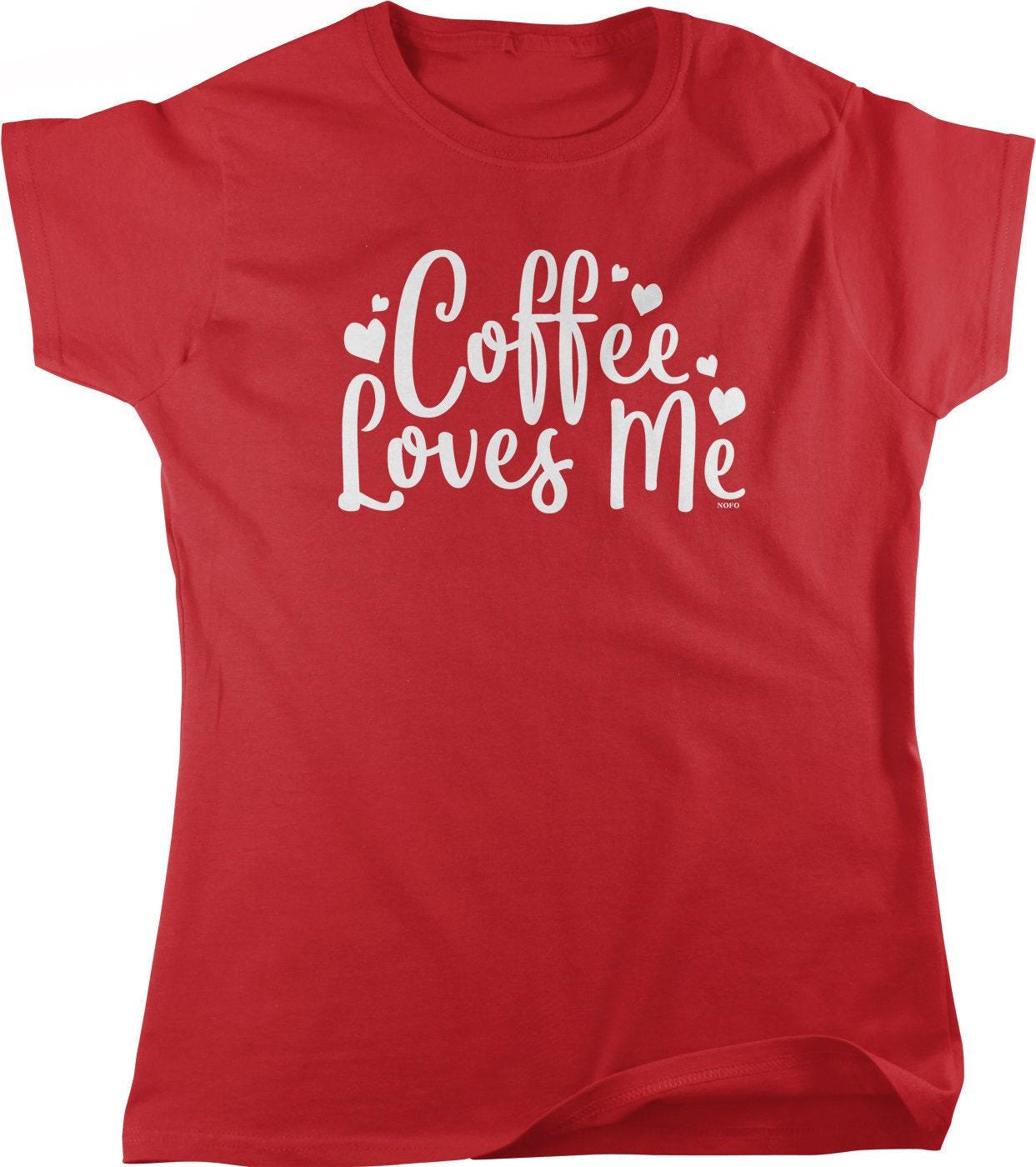 Coffee Lover T-Shirt - Womens Casual Tee With Pre Shrunk Cotton & Seamless Rib Collar