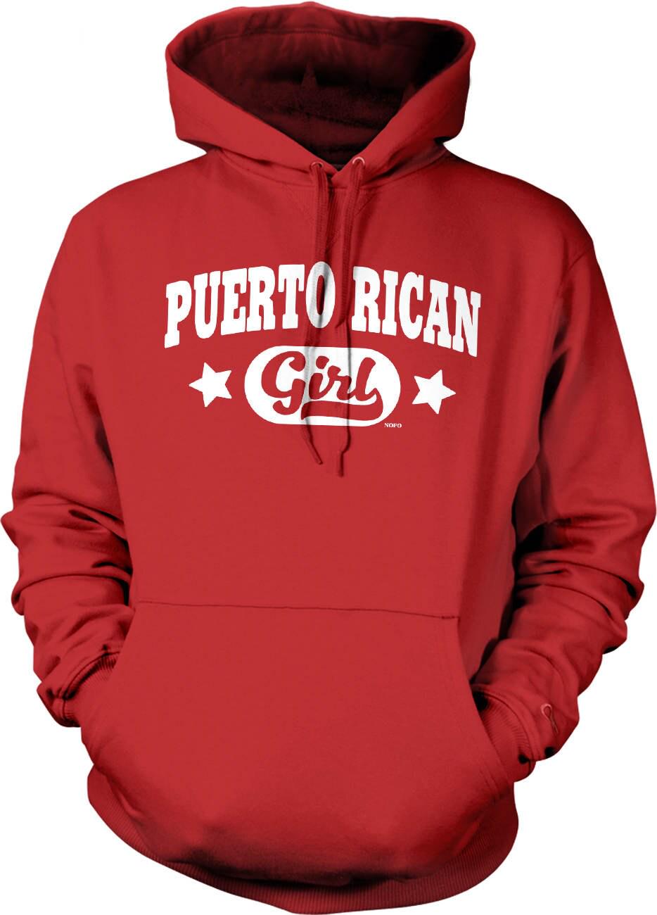 Puerto Rican Girl Hoodie – Soft Cotton Blend Hooded Sweatshirt With Pouch Pocket