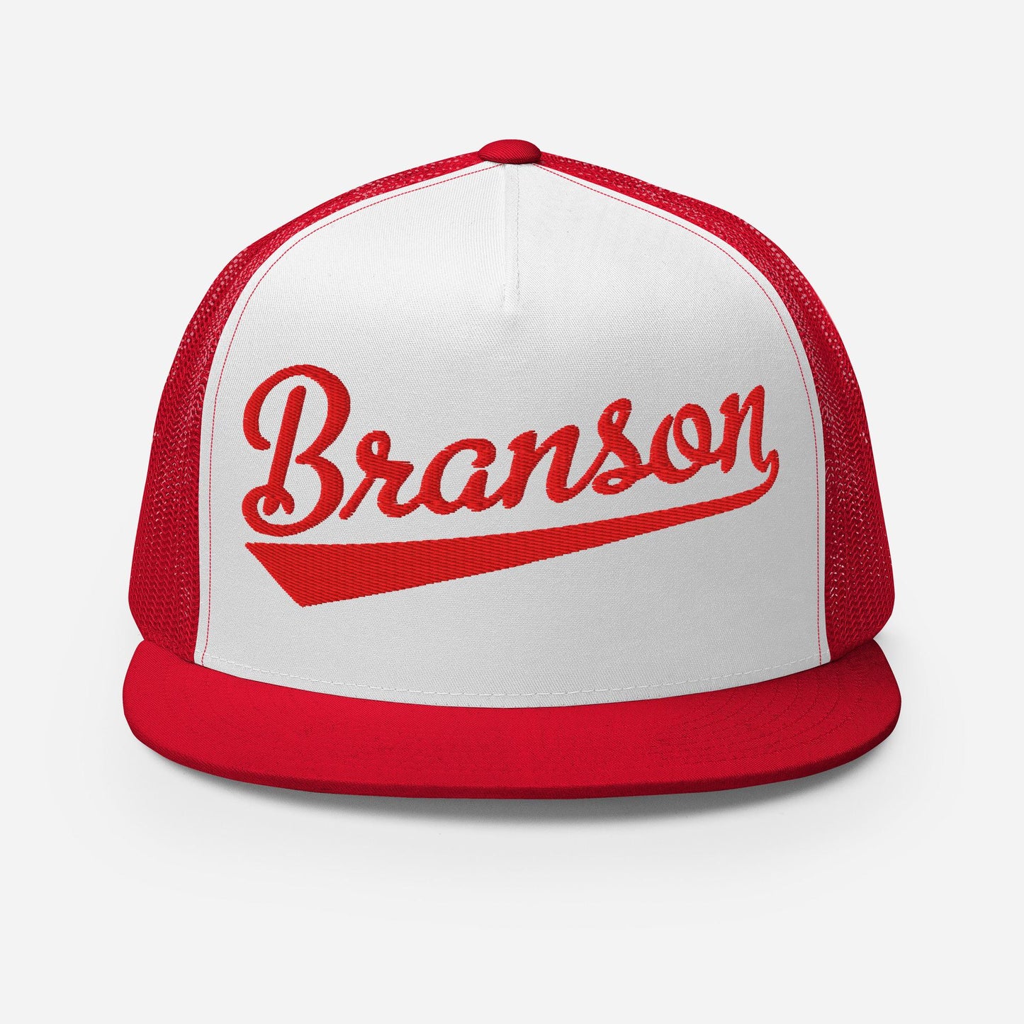 Branson Snapback Trucker Hat - Five Panel Hat With Breathable Mesh Back & Custom Thread Colors