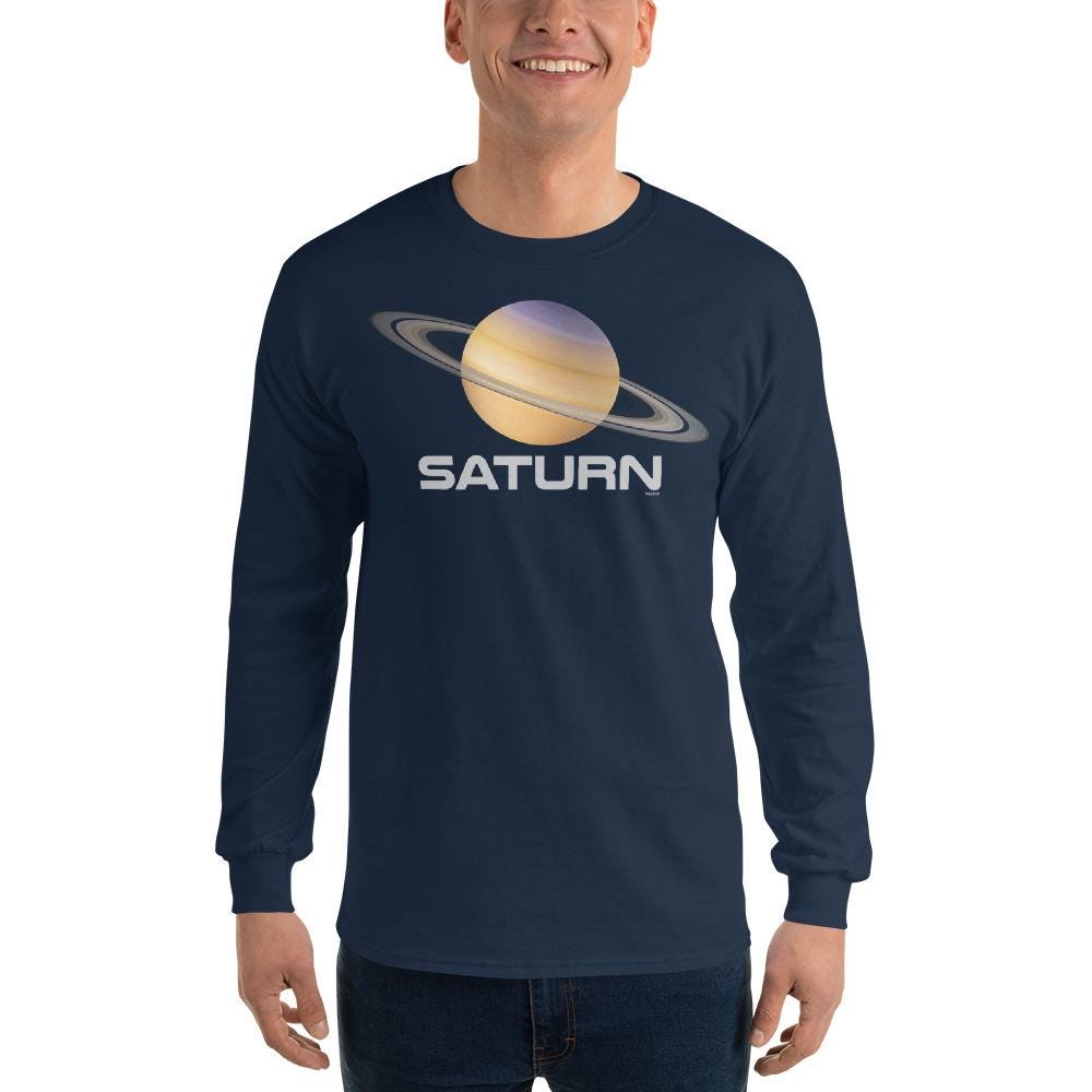 Planet Saturn Men’s Long Sleeve Shirt