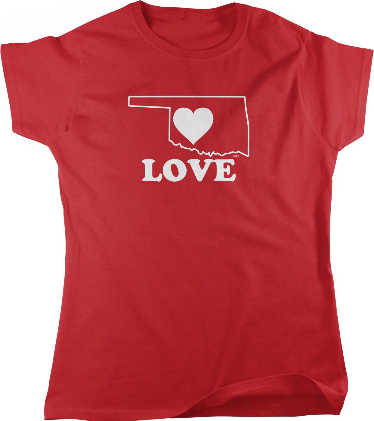 Oklahoma Love T-Shirt – Women's Cotton Tee | Soft Fabric, Full Cut Design