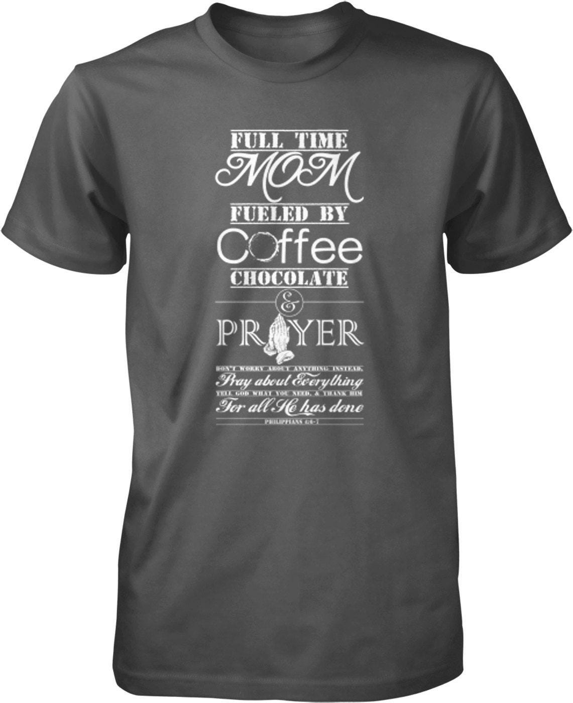 Full Time Mom T-Shirt – Men's Cotton Tee | Coffee Lover Gift & Durable Wear