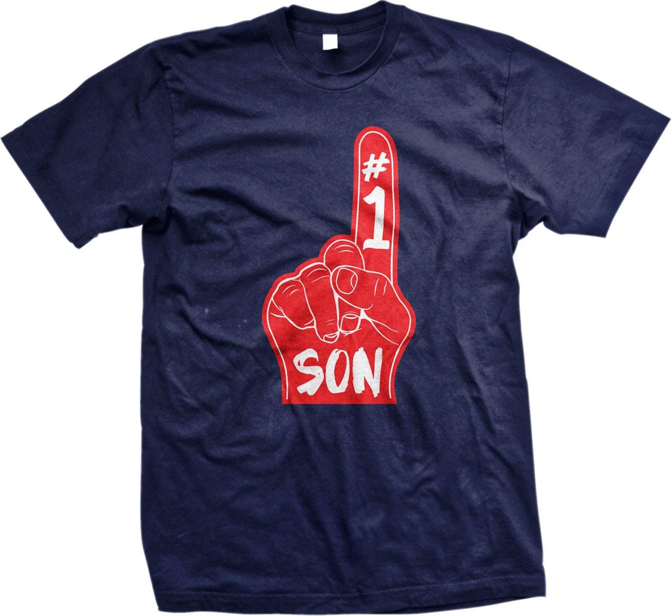 Number One Son T-Shirt – Comfortable Cotton Tee With Foam Finger Graphic