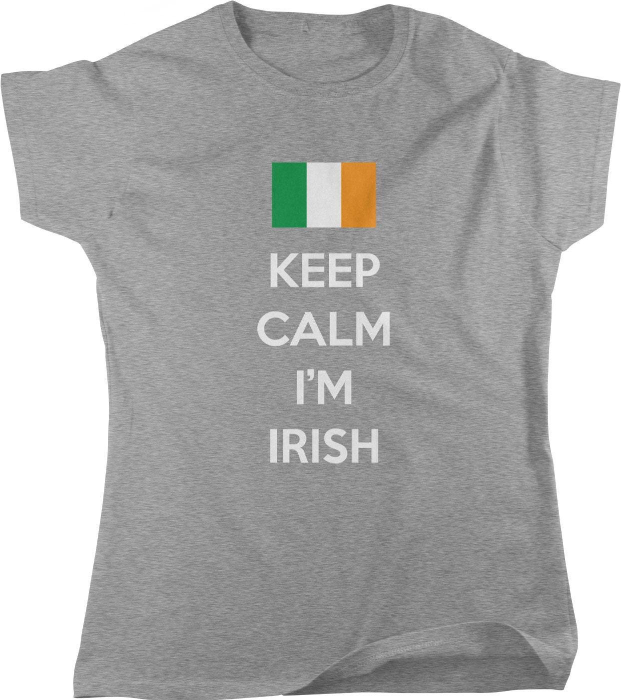 St Patricks Day T-Shirt - Womens Cotton Tee With Irish Shamrock Design