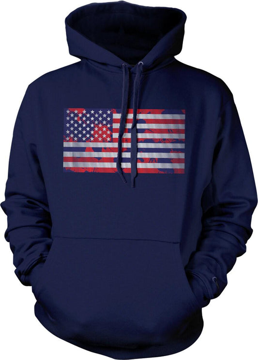 USA Flag Hoodie – Patriotic Sweatshirt With Pouch Pocket | Made In USA Apparel
