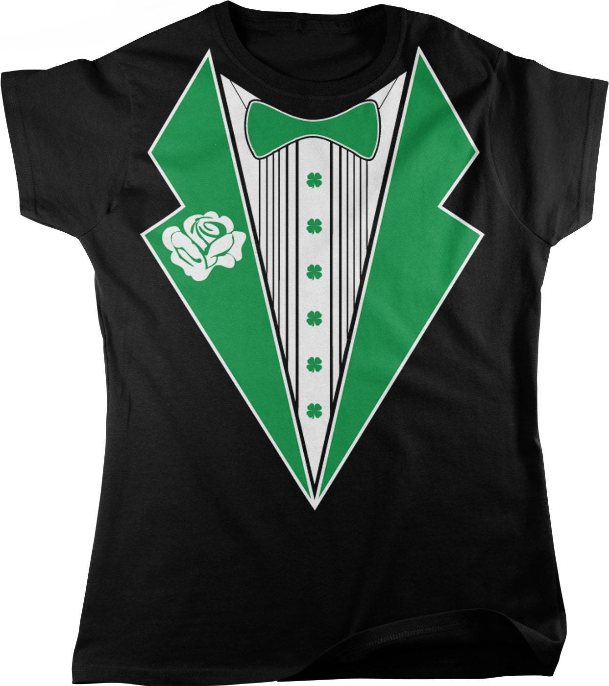 Womens Irish T Shirt - Clover Button Down | St Patricks Day Tee, Heritage Celebration Wear