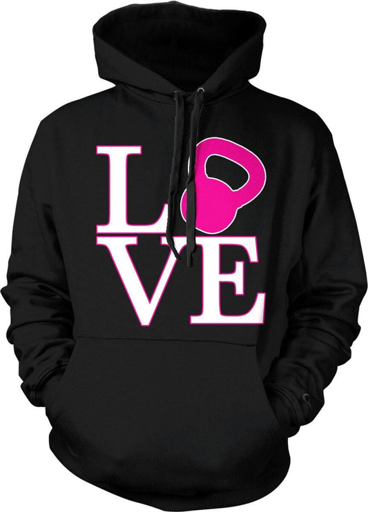 Kettlebell Workout Hoodie - Comfortable Gym Hoodie With Pouch Pocket & Durable Cotton Blend