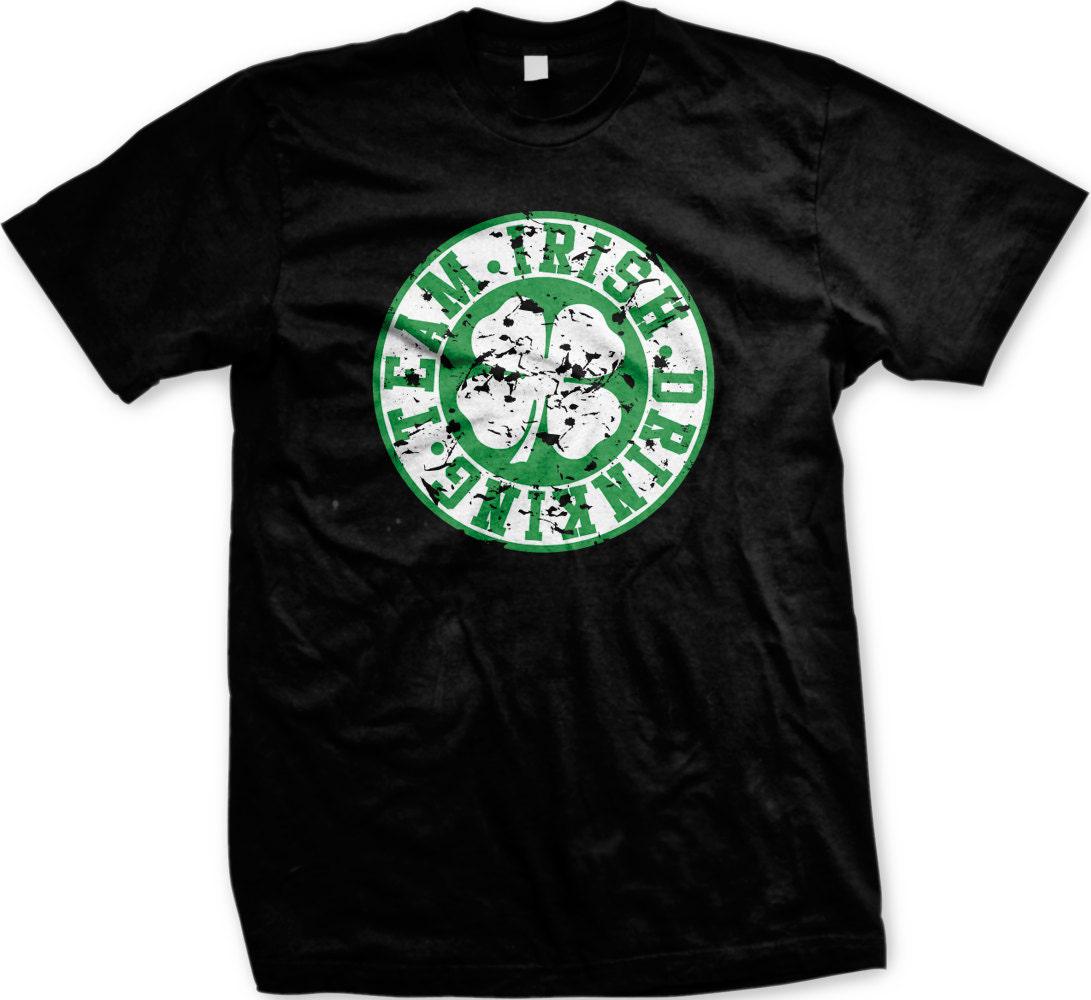 Irish Shamrock T-Shirt - Mens Irish Shirt With Classic Lucky Shamrock Design