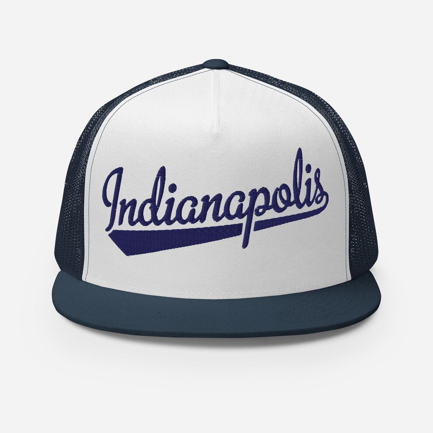 Indianapolis Snapback Trucker Hat - Five Panel Cap With Mesh Back & Flat Bill Snapback