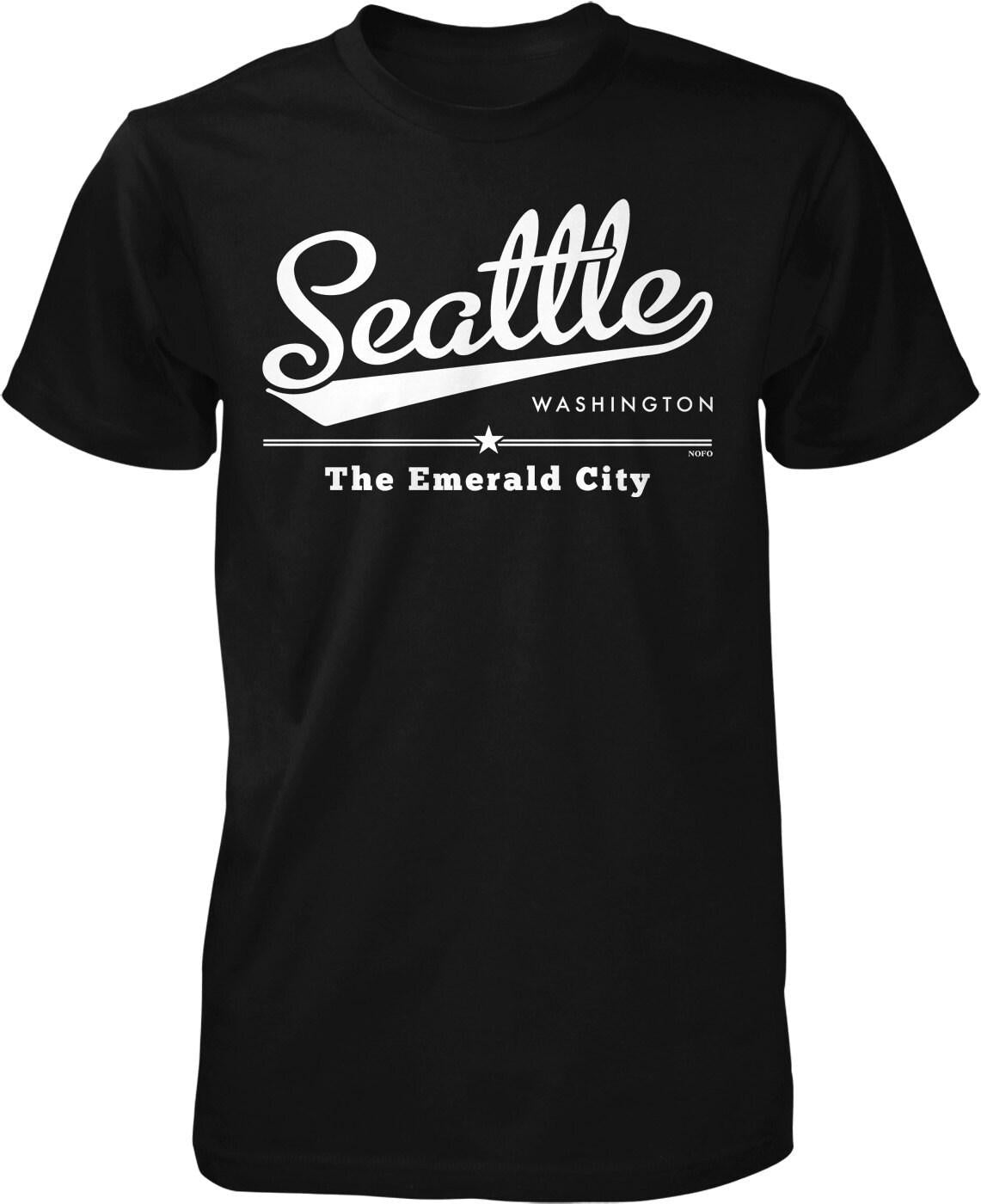 Seattle Men's T-Shirt – Durable Cotton Tee With Emerald City Graphic Design