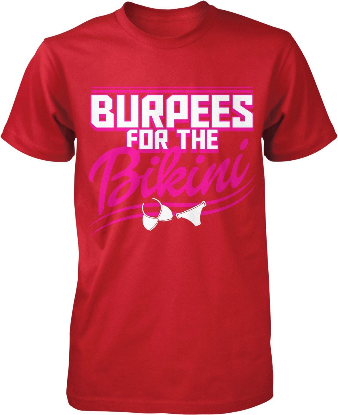 Men's Workout Tee - Durable Burpees Workout Shirt | Pre Shrunk Cotton, Taped Neck Design