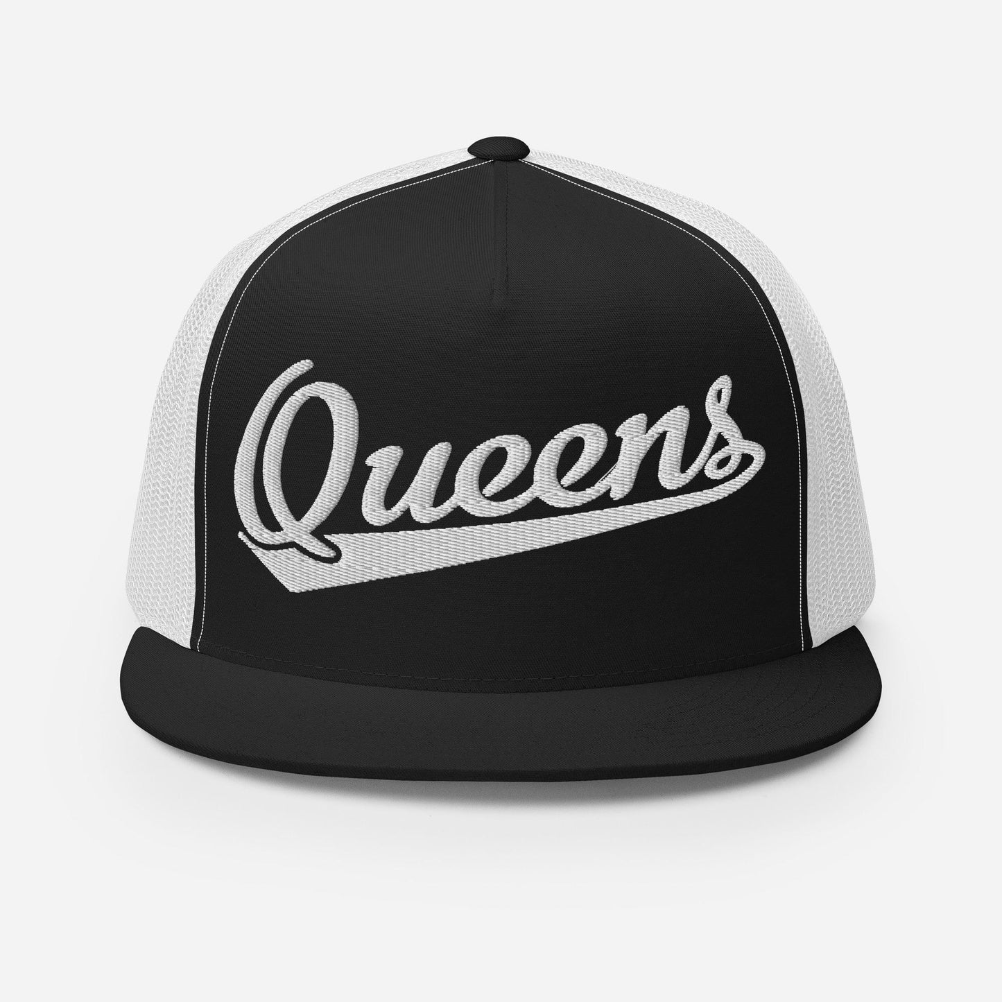 Queens Snapback Trucker Hat – Five Panel Urban Streetwear Hat With Breathable Mesh Back
