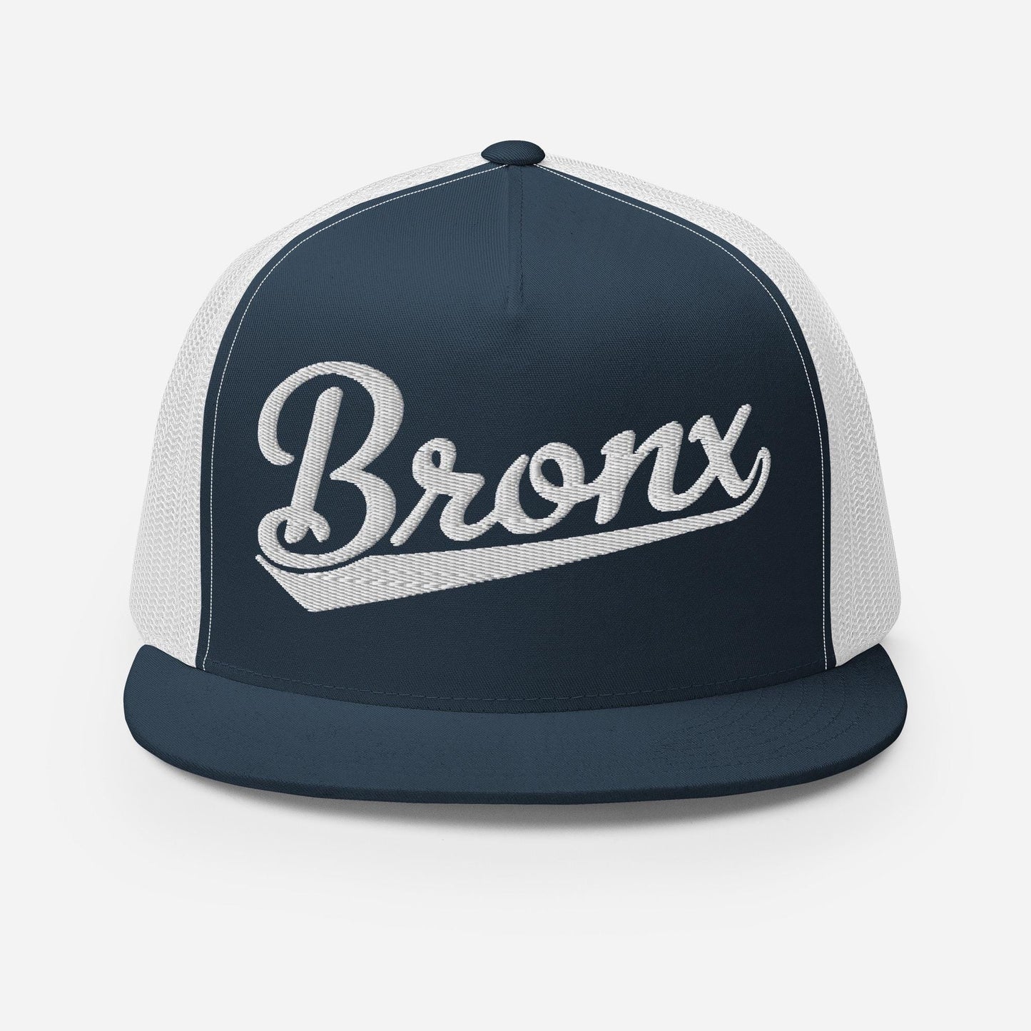 Bronx Snapback Trucker Hat – Five Panel Flat Bill Cap With Mesh Back & Adjustable Closure