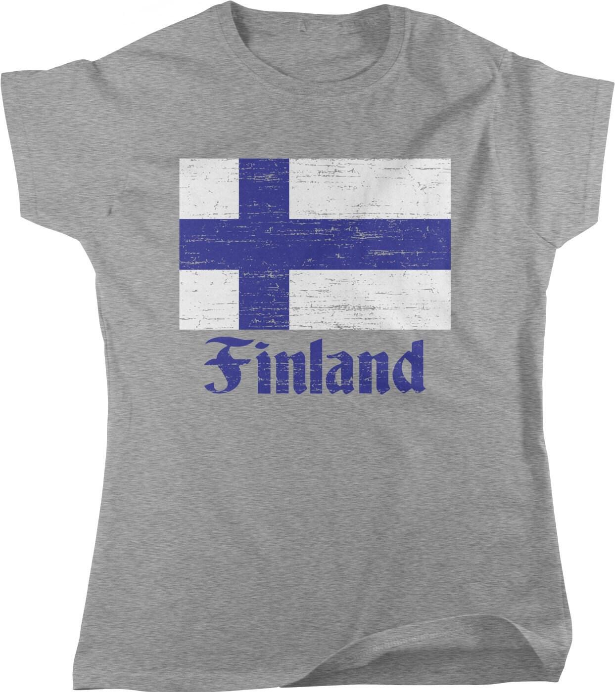 Finnish Pride T-Shirt – Women's Flag Tee | Cotton Flag Shirt, Comfort Fit