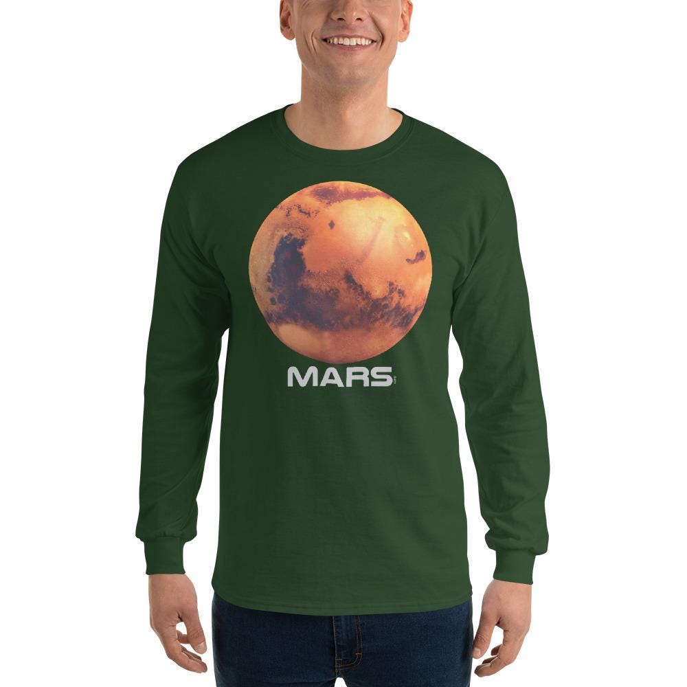 Planet Mars Men’s Long Sleeve Shirt