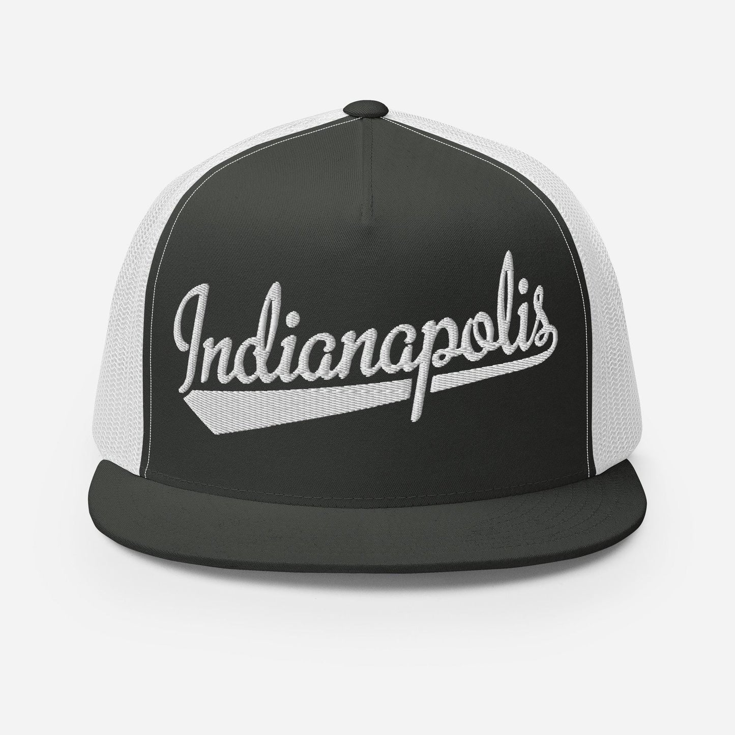 Indianapolis Snapback Trucker Hat - Five Panel Cap With Mesh Back & Flat Bill Snapback