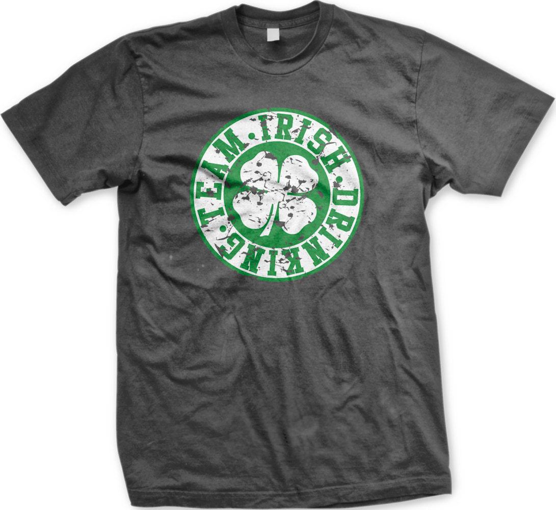 Irish Shamrock T-Shirt - Mens Irish Shirt With Classic Lucky Shamrock Design