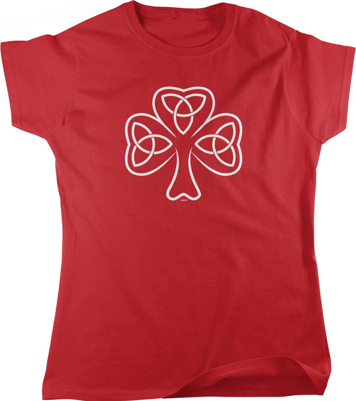 Celtic Shamrock T-shirt – Women's Irish Pride Shirt with Lucky Clover Design